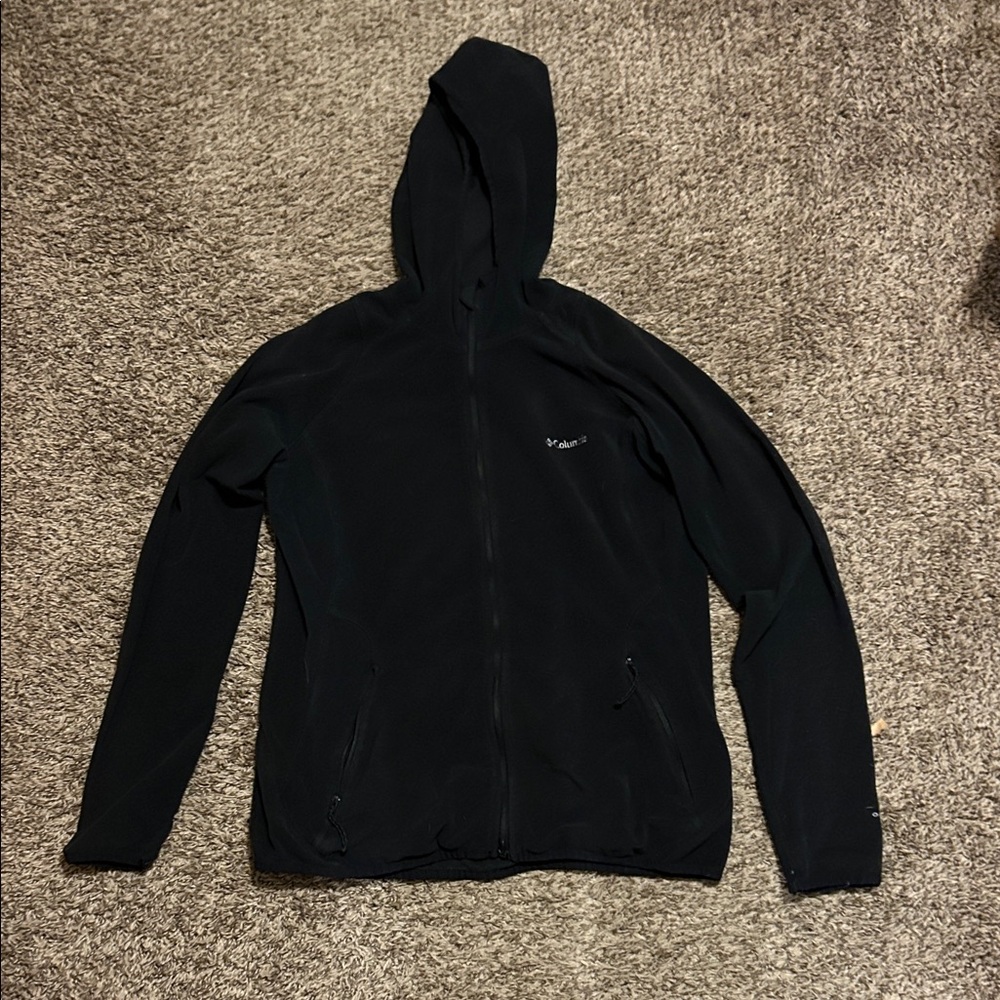 Columbia Black Full-Zip Hooded Sweater
